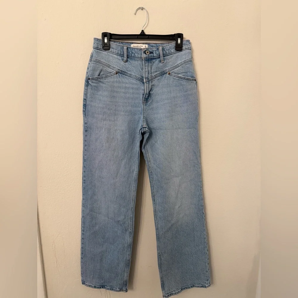 Abercrombie & Fitch Sky Blue High Rise Jeans - Picture 2 of 5
